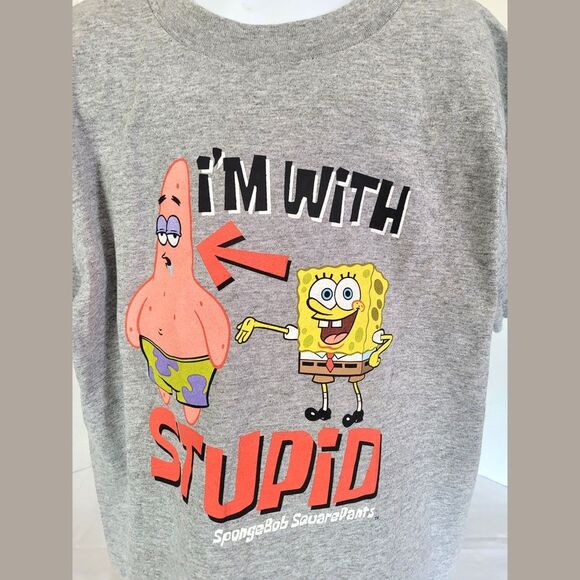 Vintage 2003 SpongeBob Boys Tee Youth 6/7 NWOT - Picture 2 of 9